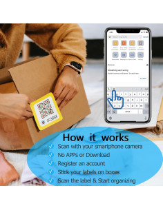 84 Etiquetas de Código QR SWMTJTECH para Almacenamiento 2