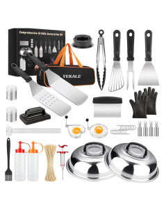 Kit de Accesorios para Parrilla Yekale 140 Piezas Acero Inoxidable