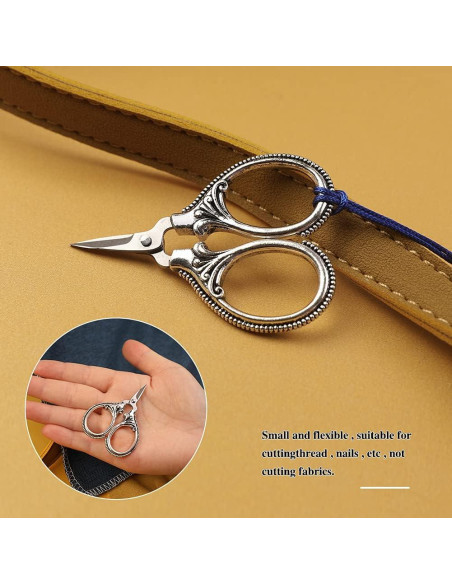 Tijeras de Bordado SHWAKK Vintage 8.89 cm Flores Plateadas