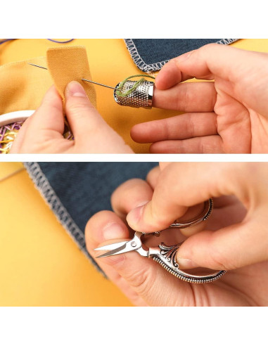 Tijeras de Bordado SHWAKK Vintage 8.89 cm Flores Plateadas