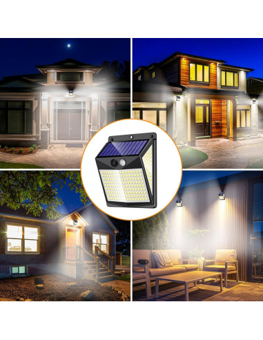 Luces Solares Exteriores ECGER con Sensor de Movimiento 238 LED