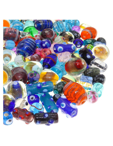 Mezcla de Cuentas de Vidrio Fun-Weevz para Joyería 50 Piezas