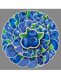 50 Calcomanías de Arándano Vinilo Impermeable LYLSDSB 2