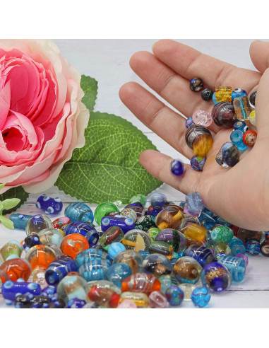 Mezcla de Cuentas de Vidrio Fun-Weevz para Joyería 50 Piezas