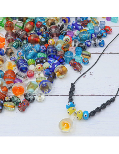 Mezcla de Cuentas de Vidrio Fun-Weevz para Joyería 50 Piezas