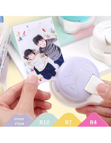 Troquelador de esquinas 4 en 1 TAIYUYUE Verde - Cortes R4, R7, R10