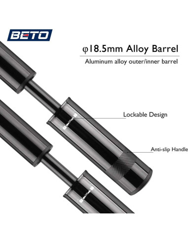 Bomba de bicicleta Beto CO2 y manual, 80g, cabezal doble