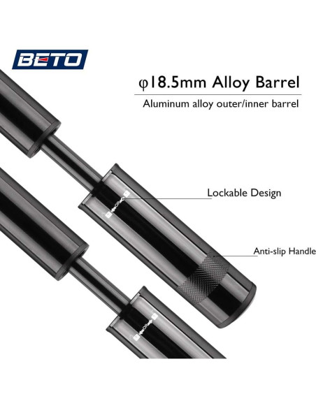 Bomba de bicicleta Beto CO2 y manual, 80g, cabezal doble