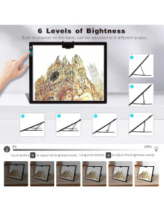 Caja de Luz LED A3 iVAOOZE Inalámbrica 3 Modos y 6 Brillos 2