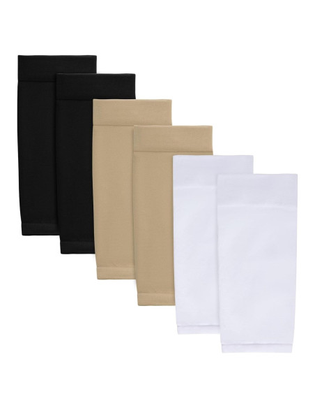 HOVEOX 3 Pares Mangas Cubiertas de Tatuaje Unisex - Negro, Blanco, Nude