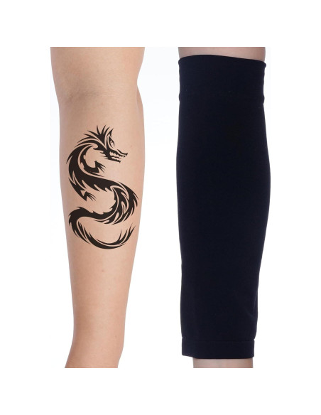 HOVEOX 3 Pares Mangas Cubiertas de Tatuaje Unisex - Negro, Blanco, Nude