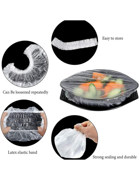 Bolsas de Conservación Reutilizables Oprtuisi 100 Pcs Transparente