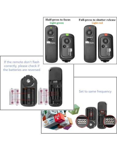 Control Remoto Inalámbrico Pixel RW221 para Nikon Z8 Z9