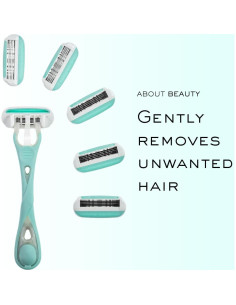 Rasuradora de 4 Cuchillas About Face Body para Mujeres - 6 Cartuchos 2