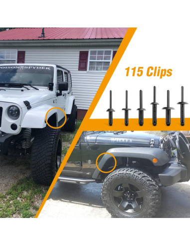 Juego de Remaches de Nylon GOOACC 115 Pcs Universal