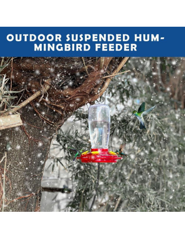 Alimentador de Colibríes Calentado YPSLZY 425ml con Soporte
