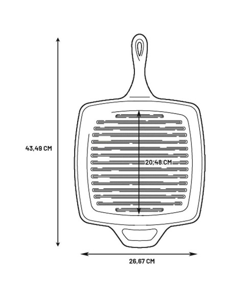 Sartén de Parrilla Lodge Hierro Fundido 26.67 cm Cuadrada