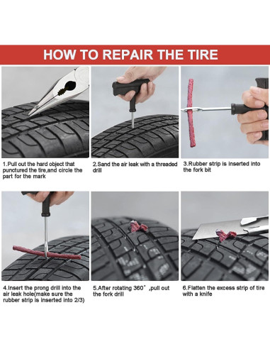 100 Tapones de Reparación de Neumáticos PUIBERS TP02-100