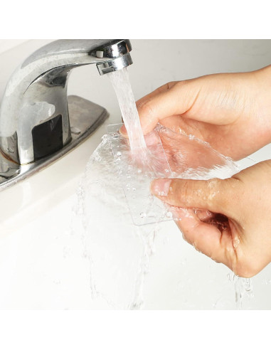 Cinta Adhesiva Doble Cara MILEQEE 10PCS 9.19x3.51cm Transparente