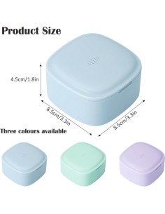 Estuche para Dentaduras KICPUK Púrpura 8.38cm x 4.57cm 2