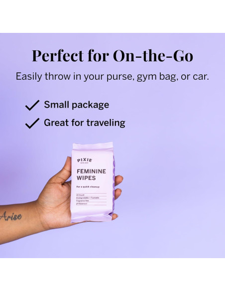 Toallitas Menstruales Biodegradables Pixie Cup - 20 Unidades