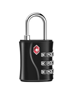Candado de Equipaje ZHEGE TSA 3 Dígitos Negro - Seguro y Portátil