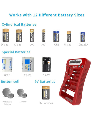 Probador de Baterías Dlyfull Universal con Pantalla LCD