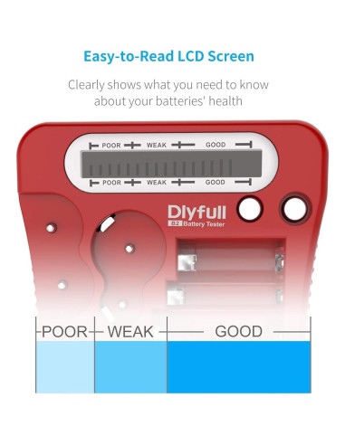 Probador de Baterías Dlyfull Universal con Pantalla LCD