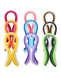 Tiras de Papel Quilling Auvotuis 3mm 40 Colores 900 Tiras
