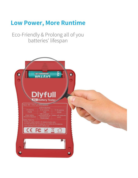 Probador de Baterías Dlyfull Universal con Pantalla LCD