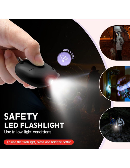 Alarma Personal VIGOROAD 130 dB con Luz LED - Seguridad Compacta