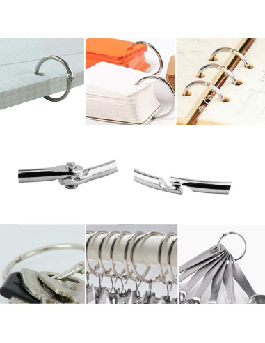 Anillos de Encuadernación GOTOONE 5.08 cm Niquelado Plateado 20 Pzas