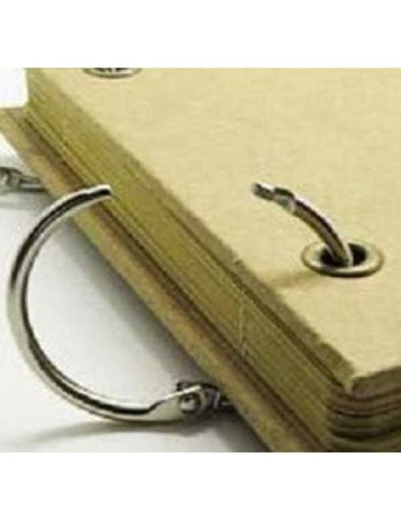 Anillos de Encuadernación GOTOONE 5.08 cm Niquelado Plateado 20 Pzas