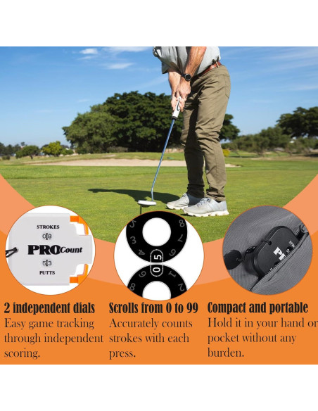 Paquete de 2 Contadores de Puntuación de Golf BangBoom