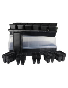 Kit de Inicio de Semillas Bootstrap Farmer Negro con Domos