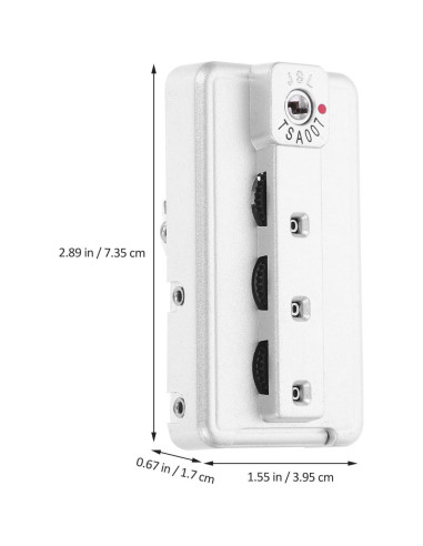 Candado de Equipaje Hemoton QSQ1554YT012WI 3 Dígitos Plata