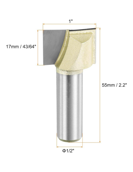 Fresa de limpieza inferior HARFINGTON 2.54 cm diámetro 1.27 cm vástago