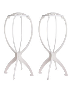 Soporte para Pelucas Plegable MapofBeauty 2 Unidades Blanco