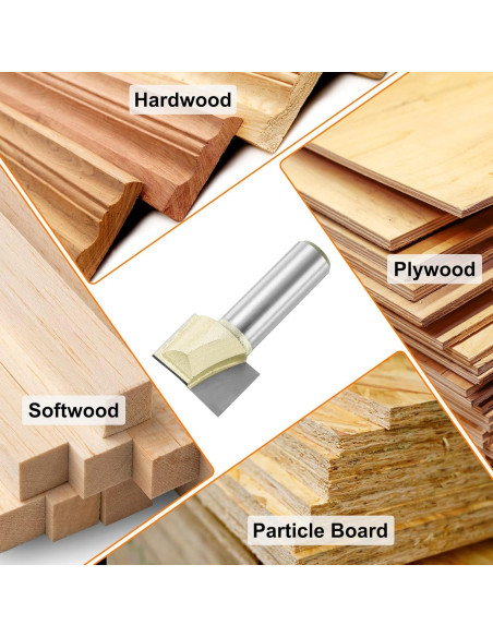 Fresa de limpieza inferior HARFINGTON 2.54 cm diámetro 1.27 cm vástago