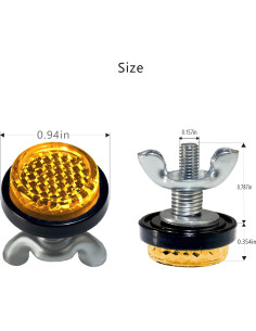 Reflectores Ámbar LordandLand para Placa de Matrícula - 6 Piezas 2