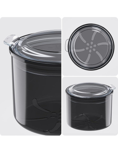 Estuche para Dentaduras HEMILAB Negro 8.89x8.89x7.37 cm