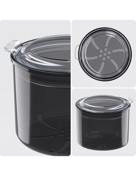 Estuche para Dentaduras HEMILAB Negro 8.89x8.89x7.37 cm