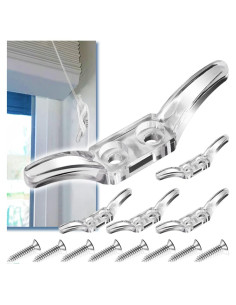 Ganchos para Cuerda de Cortinas Lofrinc - 4 Piezas Transparentes