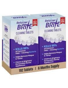 Tabletas de limpieza Retainer Brite 192 unidades para alineadores