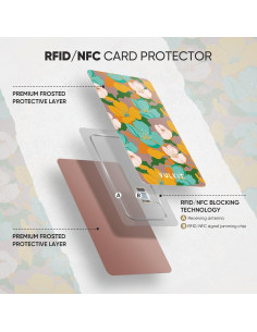 Tarjetas Bloqueadoras RFID VULKIT 2 Piezas Diseño Floral 2