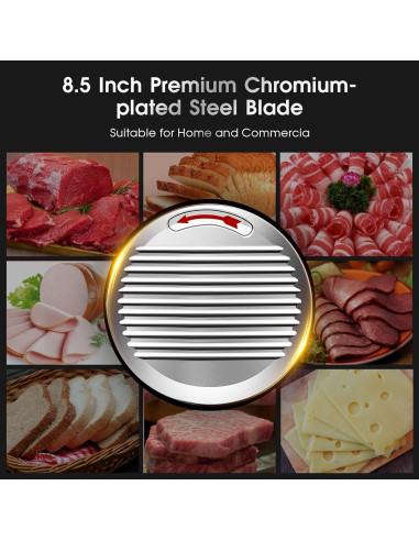 Cortadora de Carne Zomagas 210W con Cuchilla de 21.6 cm Ajustable
