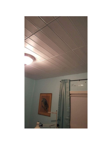 Azulejo de Techo de Espuma LA MAISON R104 Blanco Sólido 2.01 m