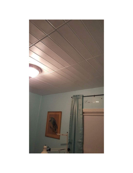 Azulejo de Techo de Espuma LA MAISON R104 Blanco Sólido 2.01 m