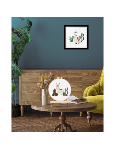 Kit de Bordado TINDTOP para Principiantes - 2 Telas, Aro y Herramientas