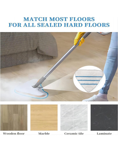 Paquete de 4 almohadillas de mopa reutilizables Planially